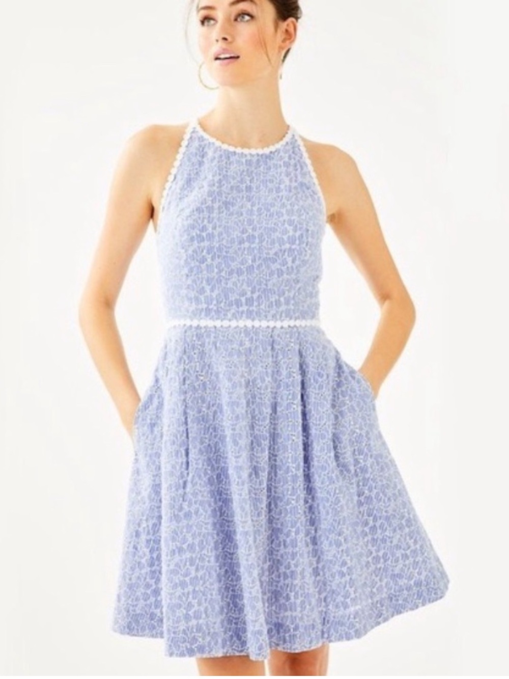 Lilly Pulitzer Tori Light Blue Eyelet Dress